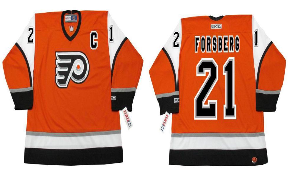 2019 Men Philadelphia Flyers 21 Forsberg Orange CCM NHL jerseys